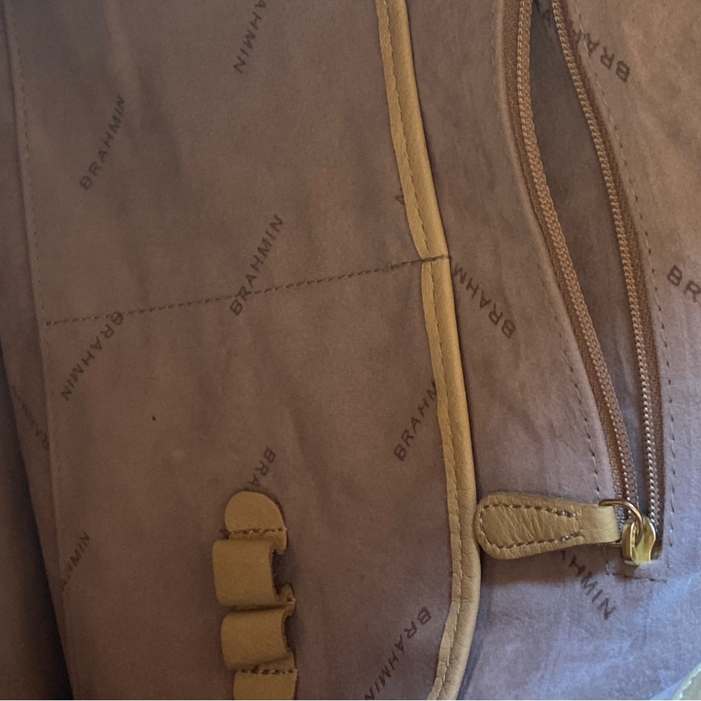 Brahmin Large Pebbled Leather Hobo Tote Bag - Picture 15 of 16